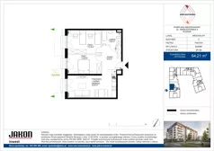 3 pokoje, mieszkanie 64,21 m², parter, oferta nr E.D107, Wieruszowska, Poznań, Grunwald, Junikowo, ul. Wieruszowska 4