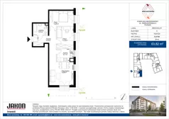 3 pokoje, mieszkanie 63,31 m², piętro 1, oferta nr E.C83, Wieruszowska, Poznań, Grunwald, Junikowo, ul. Wieruszowska 4