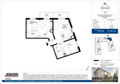 3 pokoje, mieszkanie 71,91 m², piętro 1, oferta nr E.B38, Wieruszowska, Poznań, Grunwald, Junikowo, ul. Wieruszowska 4