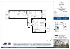 3 pokoje, mieszkanie 76,60 m², piętro 2, oferta nr E.D123, Wieruszowska, Poznań, Grunwald, Junikowo, ul. Wieruszowska 4
