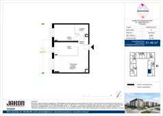 3 pokoje, mieszkanie 51,46 m², parter, oferta nr D.A3, Wieruszowska, Poznań, Grunwald, Junikowo, ul. Wieruszowska 4
