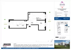 3 pokoje, mieszkanie 60,87 m², piętro 4, oferta nr C.C100, Wieruszowska, Poznań, Grunwald, Junikowo, ul. Wieruszowska 4