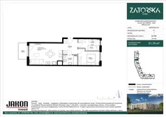 3 pokoje, mieszkanie 51,79 m², piętro 1, oferta nr A1.F81, Zatorska Home, Wrocław, Psie Pole-Zawidawie, Zakrzów, ul. Zatorska 146-150