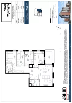 4 pokoje, mieszkanie 90,26 m², piętro 7, oferta nr D1.39, Nowy Wyszogród, Bydgoszcz, Stary Fordon, ul. Fordońska 408