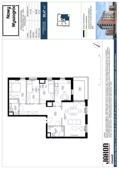 4 pokoje, mieszkanie 90,47 m², piętro 7, oferta nr D2.40, Nowy Wyszogród, Bydgoszcz, Stary Fordon, ul. Fordońska 408