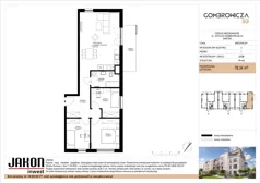 4 pokoje, mieszkanie 78,34 m², piętro 1, oferta nr 3.C30, Gombrowicza 33, Gniezno, ul. Gombrowicza 33