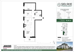 4 pokoje, mieszkanie 63,49 m², piętro 4, oferta nr E.B49, Sielskie Podolany, Poznań, Podolany, Podolany, ul. Jasielska 9