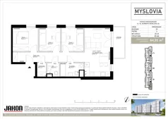 4 pokoje, mieszkanie 64,91 m², piętro 3, oferta nr 20.14, Myslovia, Mysłowice, ul. Ks. Norberta Bończyka 20