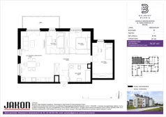 4 pokoje, mieszkanie 74,07 m², piętro 1, oferta nr 31.12, Bulwary Błonie, Błonie, ul. Narutowicza 46