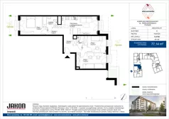 4 pokoje, mieszkanie 77,14 m², parter, oferta nr E.D108, Wieruszowska, Poznań, Grunwald, Junikowo, ul. Wieruszowska 4