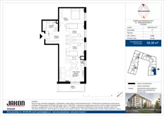 4 pokoje, mieszkanie 68,38 m², piętro 1, oferta nr E.A6, Wieruszowska, Poznań, Grunwald, Junikowo, ul. Wieruszowska 4