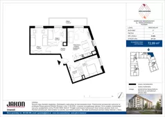 4 pokoje, mieszkanie 72,89 m², piętro 4, oferta nr E.B56, Wieruszowska, Poznań, Grunwald, Junikowo, ul. Wieruszowska 4