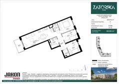 4 pokoje, mieszkanie 68,69 m², piętro 1, oferta nr A1.D52, Zatorska Home, Wrocław, Psie Pole-Zawidawie, Zakrzów, ul. Zatorska 146-150