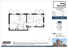 5 pokoi, mieszkanie 83,42 m², piętro 1, oferta nr C3.A5, Nowy Wyszogród, Bydgoszcz, Stary Fordon, ul. Fordońska 408