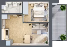 2 pokoje, apartament inwestycyjny 35,17 m², piętro 1, oferta nr 18, Jachtowa, Świnoujście, ul. Stefana Rogozińskiego