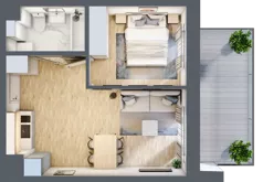 2 pokoje, apartament inwestycyjny 35,20 m², piętro 1, oferta nr 14, Jachtowa, Świnoujście, ul. Stefana Rogozińskiego