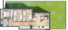 4 pokoje, mieszkanie 65,28 m², parter, oferta nr CZ1.A1, Nowa Czernica CZ1, Czernica, ul. Wojska Polskiego 13