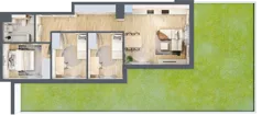 4 pokoje, mieszkanie 65,26 m², parter, oferta nr CZ1.B56, Nowa Czernica CZ1, Czernica, ul. Wojska Polskiego 13