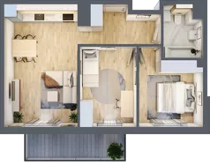 3 pokoje, mieszkanie 54,23 m², piętro 4, oferta nr CZ1.B81, Nowa Czernica CZ1, Czernica, ul. Wojska Polskiego 13