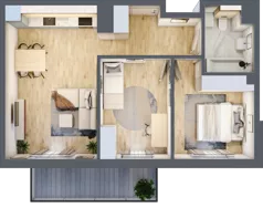 3 pokoje, mieszkanie 54,45 m², piętro 2, oferta nr CZ1.B65, Nowa Czernica CZ1, Czernica, ul. Wojska Polskiego 13