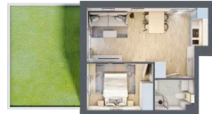 2 pokoje, apartament inwestycyjny 34,26 m², parter, oferta nr J10, Jasna, Międzywodzie, ul. Jasna 1