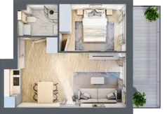 2 pokoje, apartament inwestycyjny 34,41 m², parter, oferta nr J3, Jasna, Międzywodzie, ul. Jasna 1