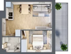 2 pokoje, apartament inwestycyjny 33,65 m², parter, oferta nr J2, Jasna, Międzywodzie, ul. Jasna 1