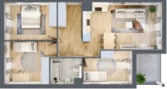 4 pokoje, mieszkanie 70,08 m², piętro 1, oferta nr CZ3.11, Nowa Czernica CZ3, Czernica, ul. Wojska Polskiego 15