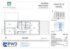 5 pokoi, mieszkanie 139,91 m², piętro 1, oferta nr 56B, Osiedle Zagajnik - Etap 2, Poznań, Umultowo, Umultowo, ul. Zagajnikowa