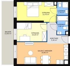 3 pokoje, mieszkanie 55,69 m², piętro 5, oferta nr 18, Comfort City Szmaragd, Warszawa, Białołęka, Nowodwory, ul. Dionizosa 4