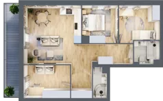 4 pokoje, mieszkanie 67,60 m², piętro 4, oferta nr 31, Comfort City Koral, Warszawa, Białołęka, Tarchomin, ul. Dionizosa 6a