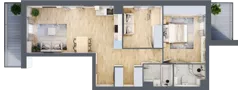 3 pokoje, mieszkanie 60,70 m², piętro 4, oferta nr 32, Comfort City Koral, Warszawa, Białołęka, Tarchomin, ul. Dionizosa 6a