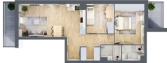 3 pokoje, mieszkanie 60,80 m², piętro 5, oferta nr 39, Comfort City Koral, Warszawa, Białołęka, Tarchomin, ul. Dionizosa 6a