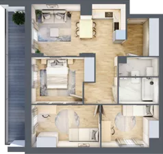 4 pokoje, mieszkanie 63,10 m², piętro 8, oferta nr 55, Comfort City Koral, Warszawa, Białołęka, Tarchomin, ul. Dionizosa 6a