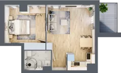 2 pokoje, mieszkanie 40,10 m², piętro 8, oferta nr 60, Comfort City Koral, Warszawa, Białołęka, Tarchomin, ul. Dionizosa 6a