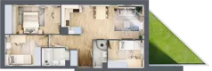 4 pokoje, mieszkanie 61,70 m², piętro 1, oferta nr 62, Comfort City Koral, Warszawa, Białołęka, Tarchomin, ul. Dionizosa 6a