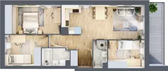 4 pokoje, mieszkanie 61,70 m², piętro 3, oferta nr 78, Comfort City Koral, Warszawa, Białołęka, Tarchomin, ul. Dionizosa 6a