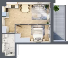 2 pokoje, mieszkanie 37,20 m², piętro 4, oferta nr 89, Comfort City Koral, Warszawa, Białołęka, Tarchomin, ul. Dionizosa 6a