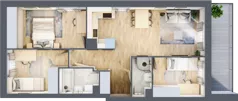 4 pokoje, mieszkanie 61,70 m², piętro 5, oferta nr 96, Comfort City Koral, Warszawa, Białołęka, Tarchomin, ul. Dionizosa 6a