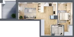 2 pokoje, mieszkanie 45,50 m², piętro 6, oferta nr 104, Comfort City Koral, Warszawa, Białołęka, Tarchomin, ul. Dionizosa 6a