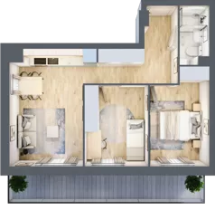 3 pokoje, mieszkanie 48,60 m², piętro 6, oferta nr 110, Comfort City Koral, Warszawa, Białołęka, Tarchomin, ul. Dionizosa 6a
