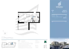 1 pokój, mieszkanie 33,89 m², piętro 1, oferta nr K4.1.9, Stocznia Residence, Płock, ul. Popłacińska 42