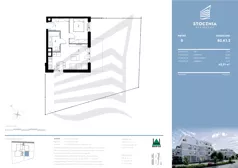 2 pokoje, mieszkanie 43,21 m², parter, oferta nr K1.02, Stocznia Residence, Płock, ul. Popłacińska 42