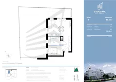2 pokoje, mieszkanie 50,26 m², piętro 1, oferta nr K2.02, Stocznia Residence, Płock, ul. Popłacińska 42