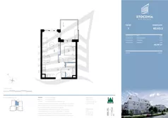 2 pokoje, mieszkanie 40,99 m², piętro 1, oferta nr K2.03, Stocznia Residence, Płock, ul. Popłacińska 42