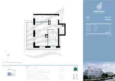2 pokoje, mieszkanie 48,69 m², piętro 3, oferta nr K4.01, Stocznia Residence, Płock, ul. Popłacińska 42