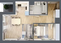 2 pokoje, mieszkanie 44,24 m², piętro 2, oferta nr AM2/4, Nowa Drożdżownia - Etap II, Kraków, Bieżanów-Prokocim, ul. Drożdżowa 5