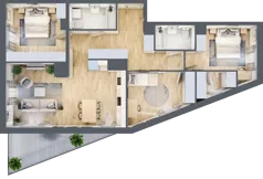 4 pokoje, mieszkanie 94,71 m², piętro 1, oferta nr BM1/3, Nowa Drożdżownia - Etap II, Kraków, Bieżanów-Prokocim, ul. Drożdżowa 5