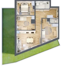 4 pokoje, mieszkanie 72,17 m², parter, oferta nr BM0/4, Nowa Drożdżownia - Etap II, Kraków, Bieżanów-Prokocim, ul. Drożdżowa 5