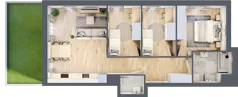 4 pokoje, mieszkanie 68,85 m², parter, oferta nr CM0/1, Nowa Drożdżownia - Etap II, Kraków, Bieżanów-Prokocim, ul. Drożdżowa 5